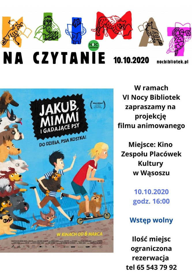 plakat projekcji filmu