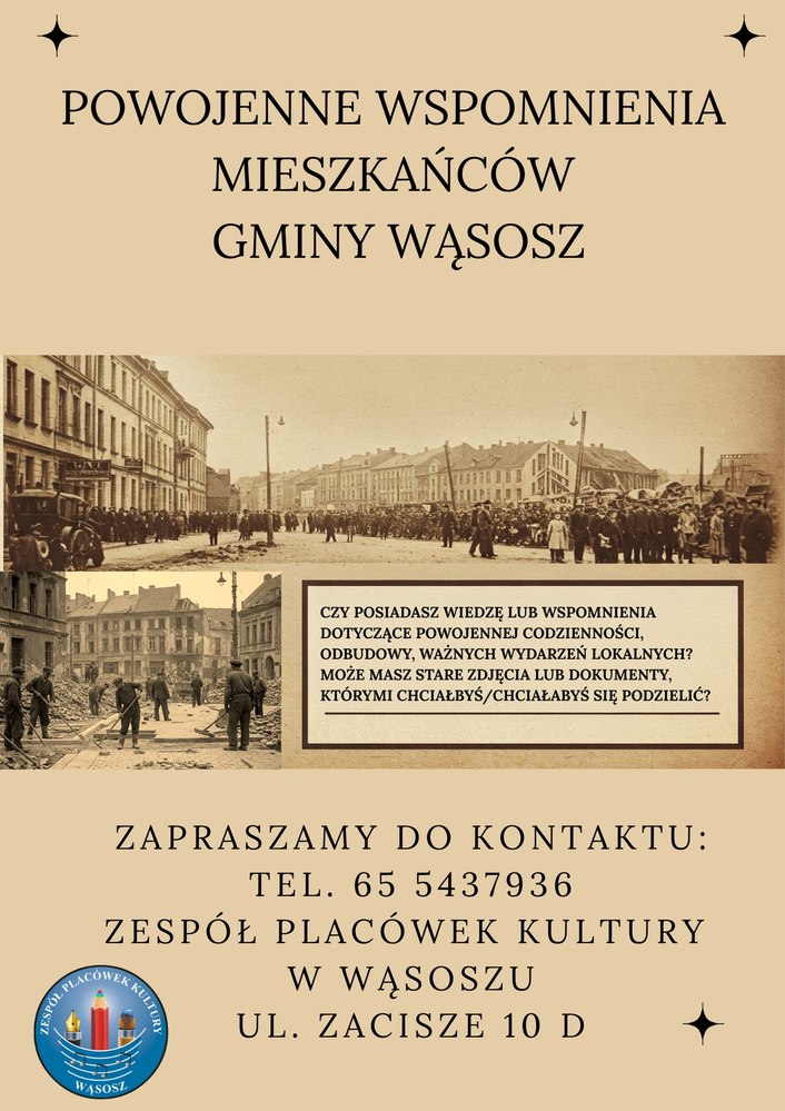 plakat ze szczegółami akcji - dane kontaktowe