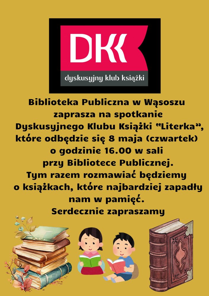 plakat zapraszający na czytelnicze spotkania