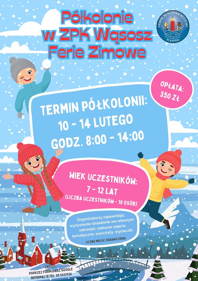 plakat zapraszający do udziału w zajęciach