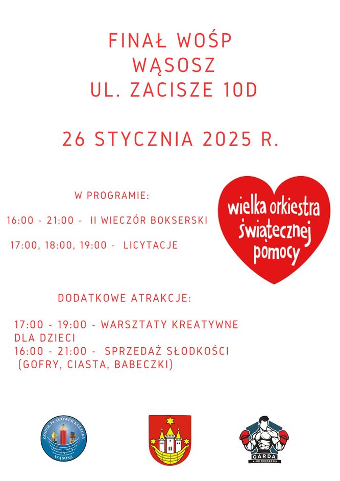 plakat zapraszający do udziału w akcji WOŚP