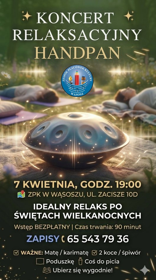 plakat zapraszający na zajęcia