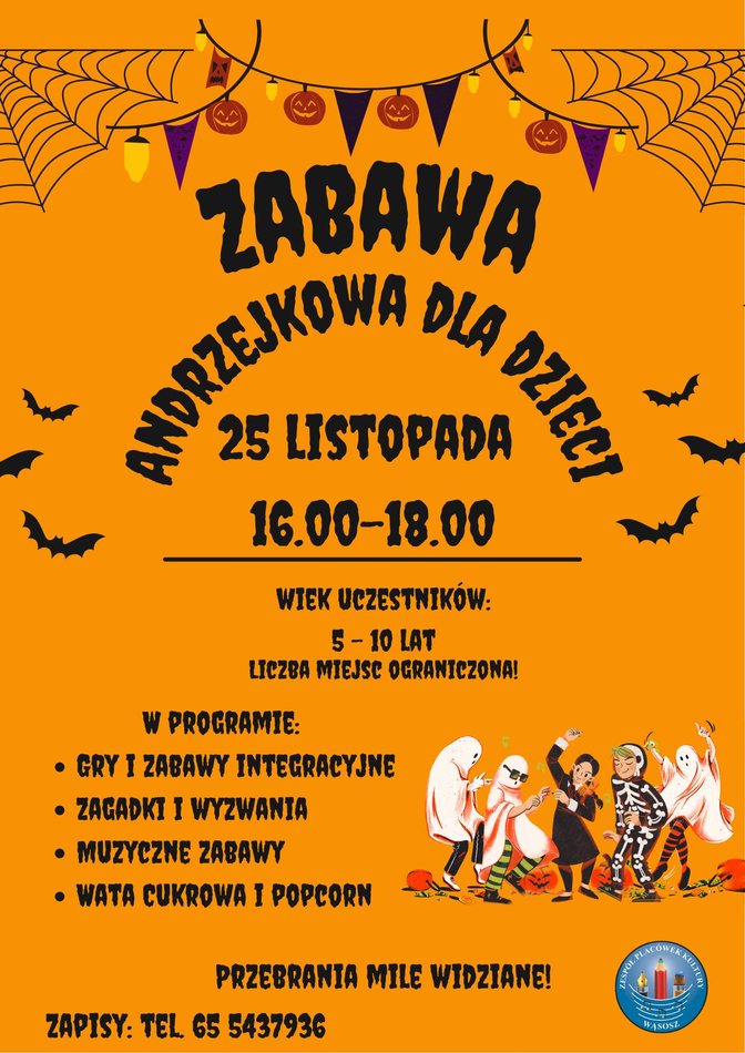 plakat zapraszajacy na zabawę