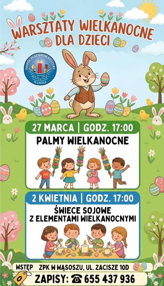 plakat zapraszający na zajęcia