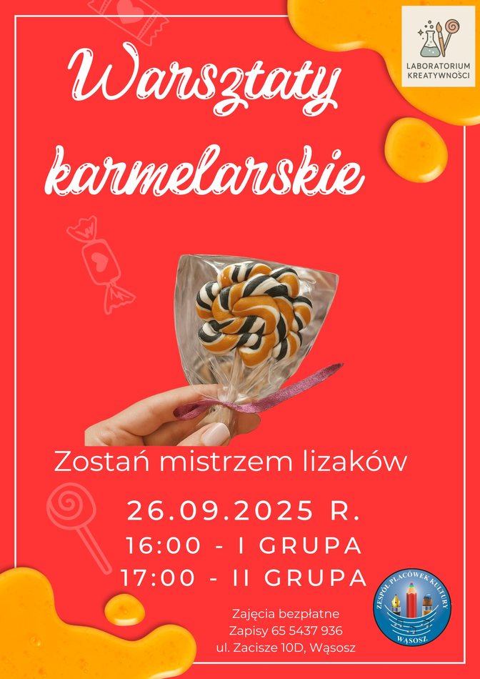 plakat zapraszający na zajęcia