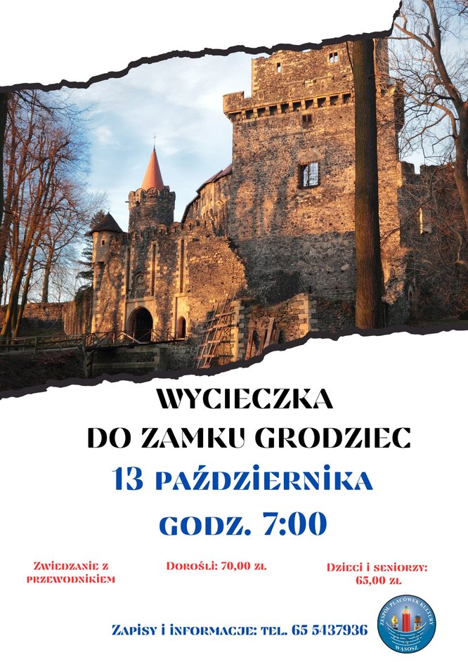 plakat wycieczkowy ze szczegółami