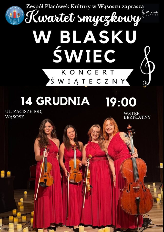 plakat zapraszający na występ muzyczny