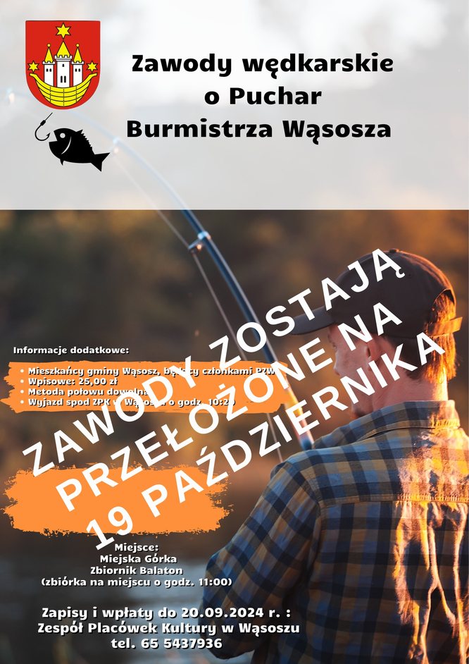 informacja o zmianie terminu zawodów