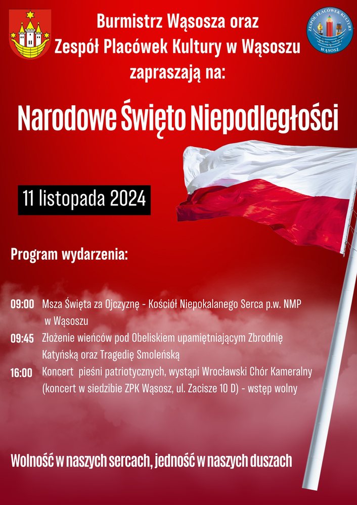 plakat zapraszający do udziału w patriotycznym święcie