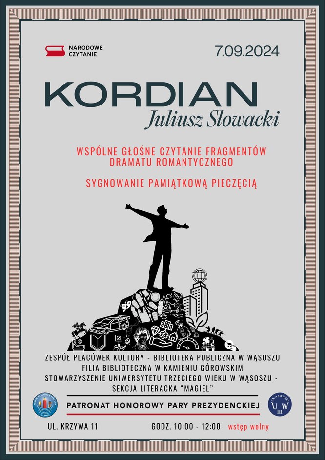 plakat zapraszający na wydarzenie kulturalne