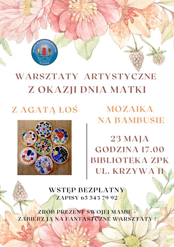 plakat ze szczegółami zajęć